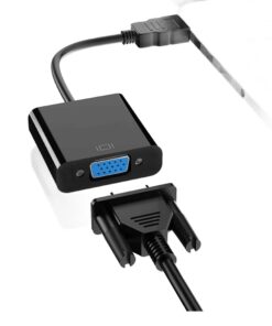 Adaptateur HDMI vers VGA, conversion numérique analogique, vue de trois quarts