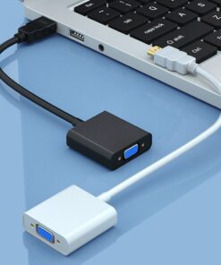 Adaptateur HDMI vers VGA, conversion numérique analogique, vue de face