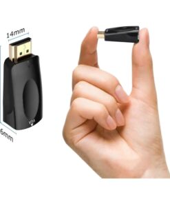 Adaptateur HDMI vers VGA pour écran ou projecteur ancien, vue de face