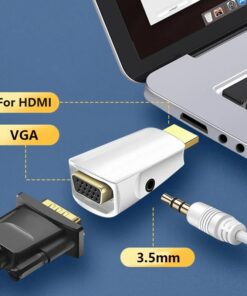 Adaptateur HDMI vers VGA pour écran ou projecteur ancien, detail