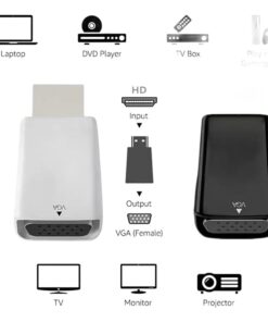 Adaptateur HDMI vers VGA pour écran ou projecteur ancien, vue arriere