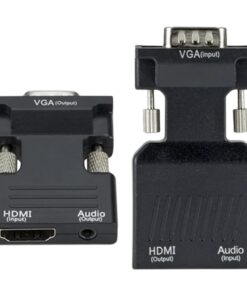Adaptateur HDMI VGA avec audio, dans le sens de votre choix, vue de face