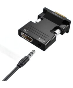 Adaptateur HDMI VGA avec sortie audio jack 3,5 mm, vue principale