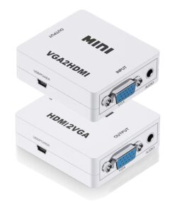 Adaptateur HDMI VGA bidirectionnel avec sortie audio, vue principale