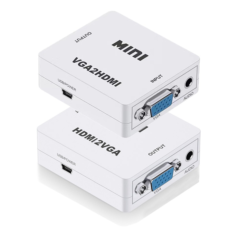 Adaptateur HDMI VGA bidirectionnel avec sortie audio Adaptateur HDMI VGA bidirectionnel avec sortie audio, vue principale