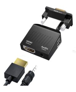 Adaptateur HDMI VGA, deux versions selon le sens de conversion, vue principale