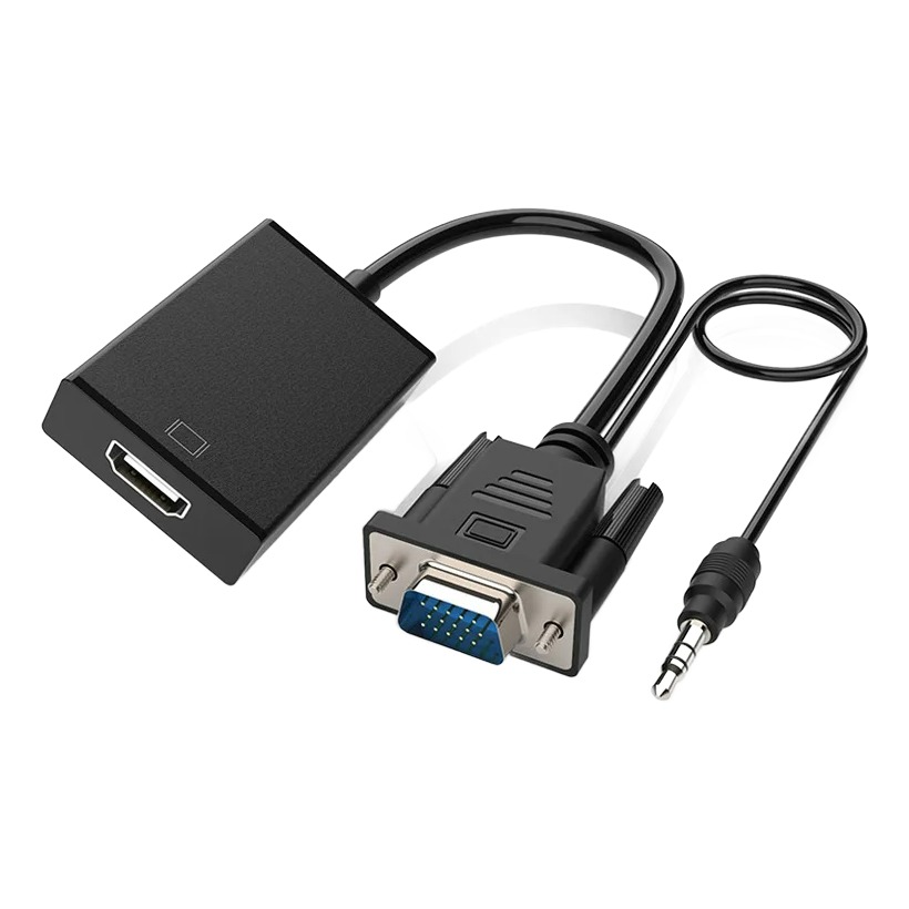 Adaptateur HDMI VGA vers HDMI avec sortie audio, 1080p Adaptateur HDMI VGA vers HDMI avec sortie audio, 1080p, vue principale