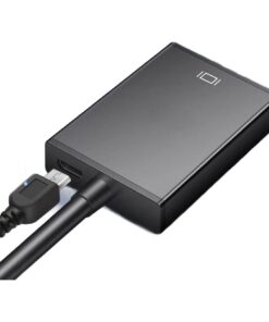 Adaptateur HDMI VGA vers HDMI avec sortie audio, 1080p, vue de trois quarts