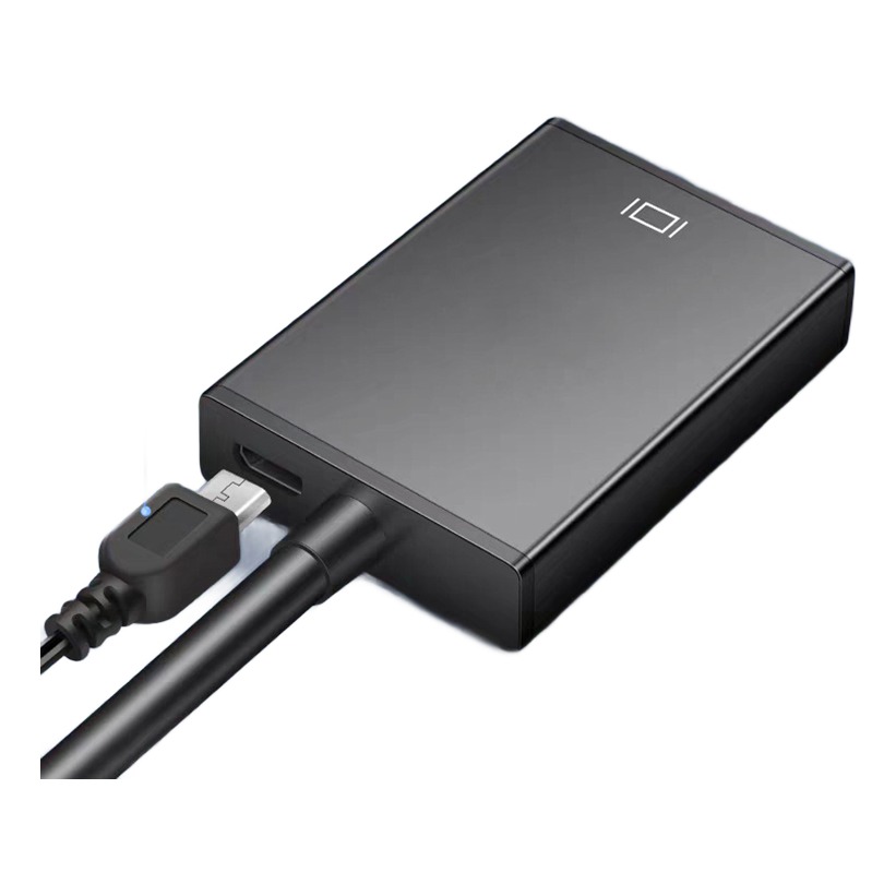 Adaptateur HDMI VGA vers HDMI avec sortie audio, 1080p Adaptateur HDMI VGA vers HDMI avec sortie audio, 1080p, vue de trois quarts