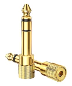 Adaptateur jack 6,35 vers 3,5 mm stéréo, doré, fiche mâle, vue principale