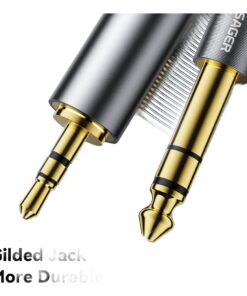 Adaptateur jack USB 3,5 vers 6,35 mm, les deux sens au choix, vue de trois quarts