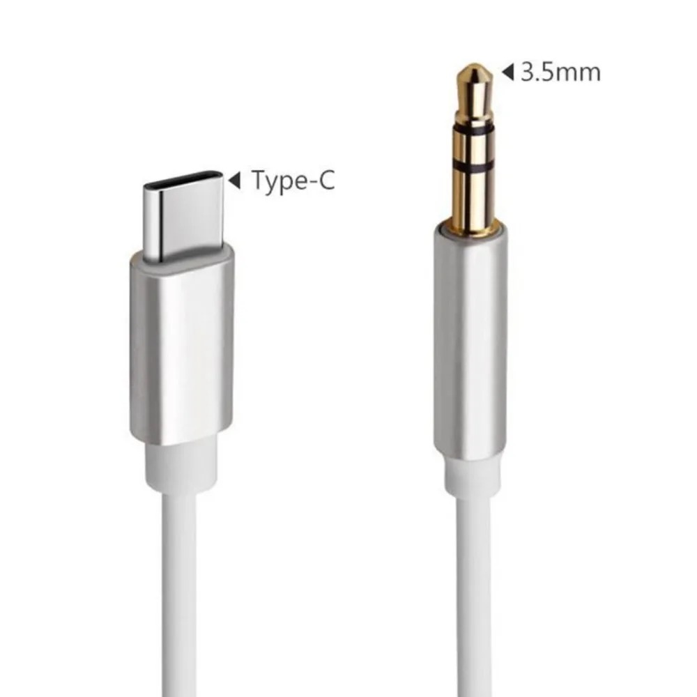 Adaptateur jack USB C vers 3,5 mm pour voiture et casque Adaptateur jack USB C vers 3,5 mm pour voiture et casque, vue de face