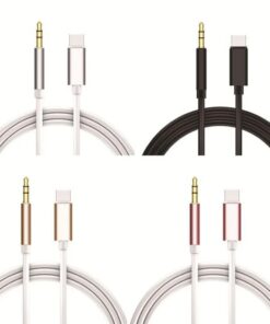 Adaptateur jack USB C vers 3,5 mm pour voiture et casque, vue arriere