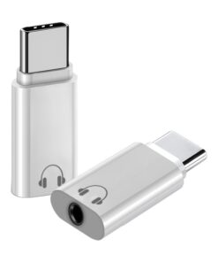 Adaptateur jack USB C vers prise casque 3,5 mm, 4 versions, vue de trois quarts
