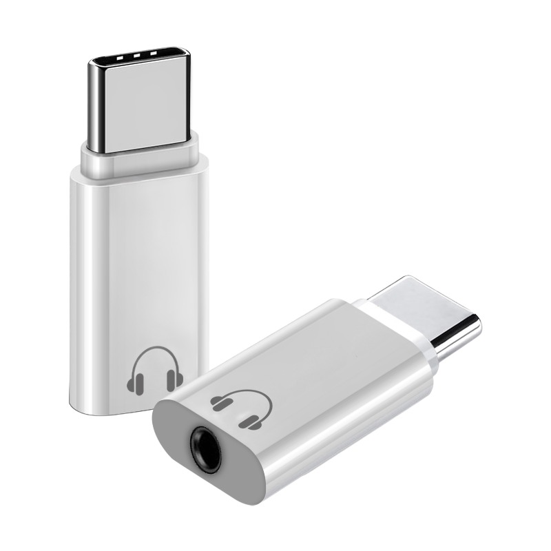 Adaptateur jack USB C vers prise casque 3,5 mm, 4 versions Adaptateur jack USB C vers prise casque 3,5 mm, 4 versions, vue de trois quarts