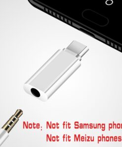 Adaptateur jack USB C vers prise casque 3,5 mm, 4 versions, vue de profil