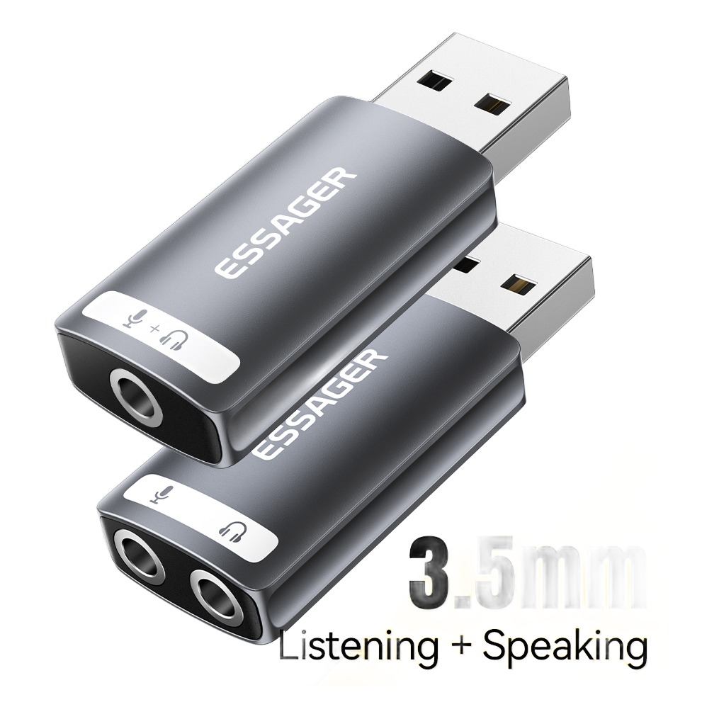 Adaptateur jack USB, carte son externe USB vers jack 3,5 mm Adaptateur jack USB, carte son externe USB vers jack 3,5 mm, vue principale