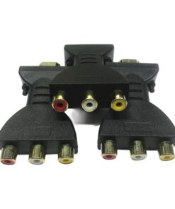 Adaptateur jack USB, convertisseur AV vers HDMI alimenté, vue de trois quarts