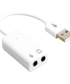 Adaptateur jack USB en carte son externe, casque et micro séparés, vue principale