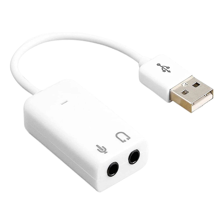 Adaptateur jack USB en carte son externe, casque et micro séparés Adaptateur jack USB en carte son externe, casque et micro séparés, vue principale