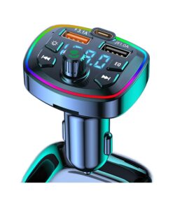 Adaptateur jack USB en voiture : émetteur FM et micro, vue arriere