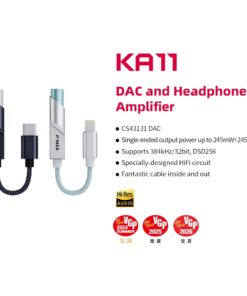 Adaptateur jack USB type C vers 3,5 mm, 32 bits, vue de trois quarts