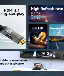 Adaptateur Mac HDMI 2.1 pour affichage en 8K, vue arriere