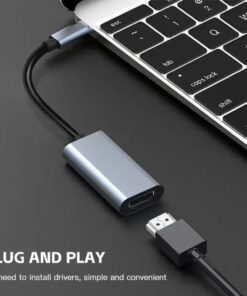 Adaptateur mac HDMI court en 4K, vingt centimètres, vue de face