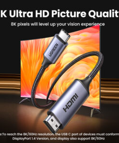 Adaptateur mac HDMI en câble métal, quatre versions, vue de trois quarts