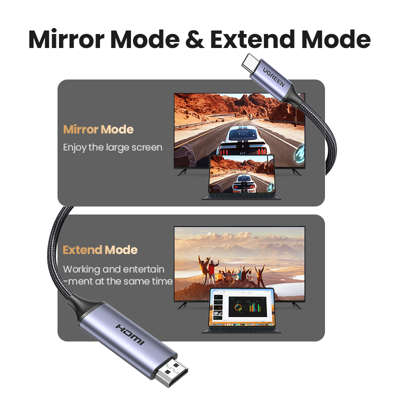 Adaptateur mac HDMI en câble métal, quatre versions Adaptateur mac HDMI en câble métal, quatre versions, vue de profil