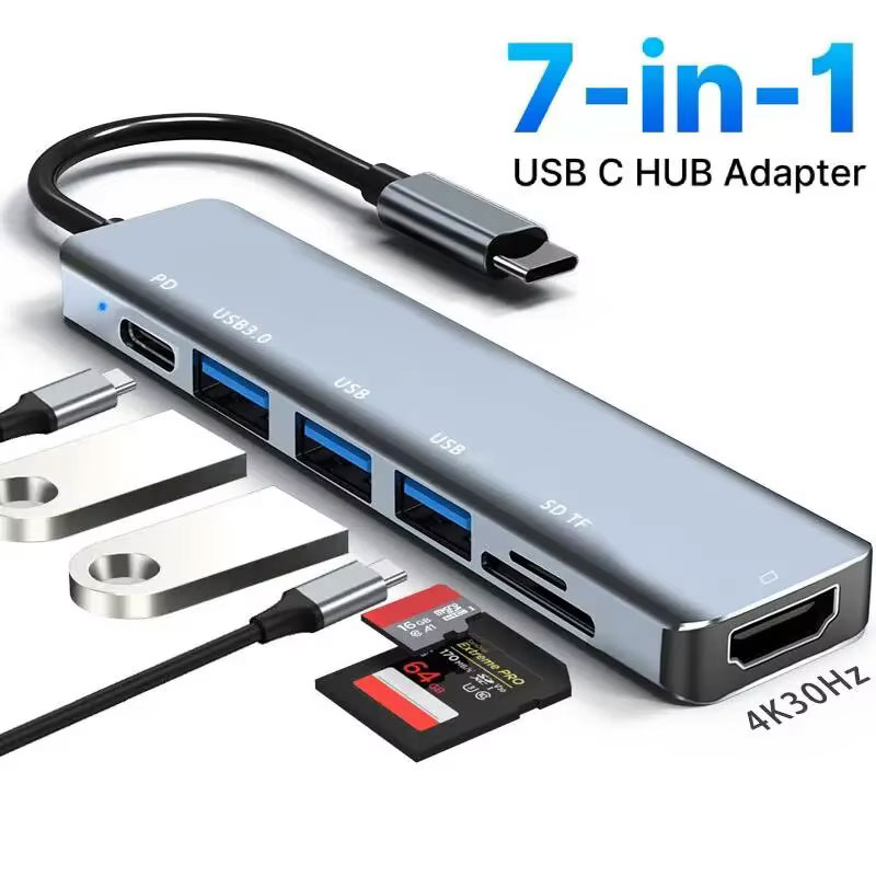 Adaptateur mac HDMI en concentrateur, quatre versions Adaptateur mac HDMI en concentrateur, quatre versions, vue principale