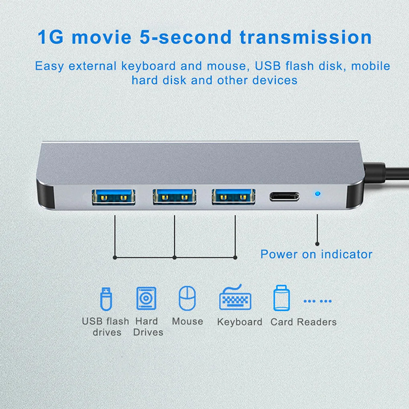 Adaptateur mac HDMI en concentrateur, quatre versions Adaptateur mac HDMI en concentrateur, quatre versions, vue arriere