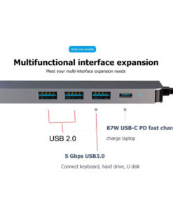 Adaptateur mac HDMI en concentrateur, quatre versions, vue de profil