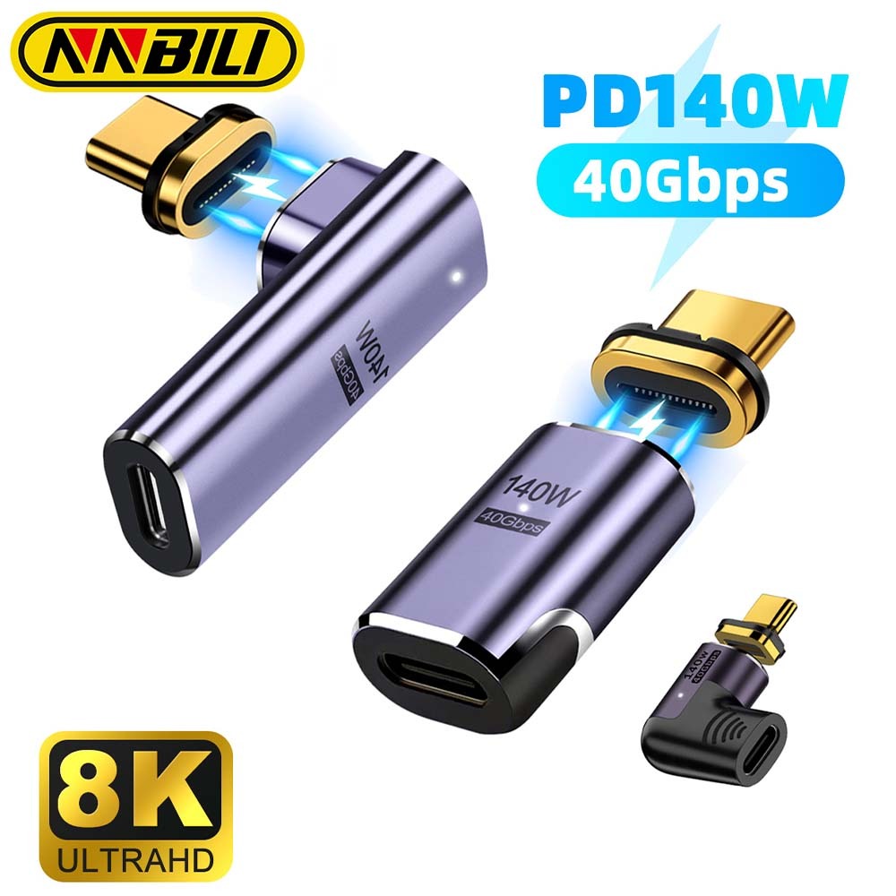 Adaptateur magnétique USB-C 140 W, droit ou coudé Adaptateur magnétique USB-C 140 W, droit ou coudé, vue principale