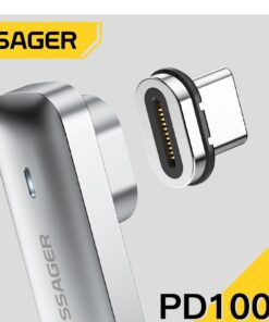 Adaptateur Magnétique USB-C vers USB-C 100W, 20Gbps, 4K@60Hz, vue principale