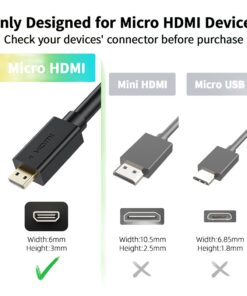 Adaptateur micro HDMI bidirectionnel 4K a 60 Hz, detail