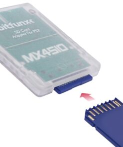 Adaptateur MX4SIO SIO2SD pour carte TF/SD Playstation 2, vue de trois quarts