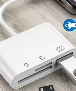 Adaptateur OTG USB-C vers Carte SD/TF 3-en-1, vue de face