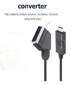 Adaptateur péritel HDMI commutable en 720p ou 1080p, vue de face