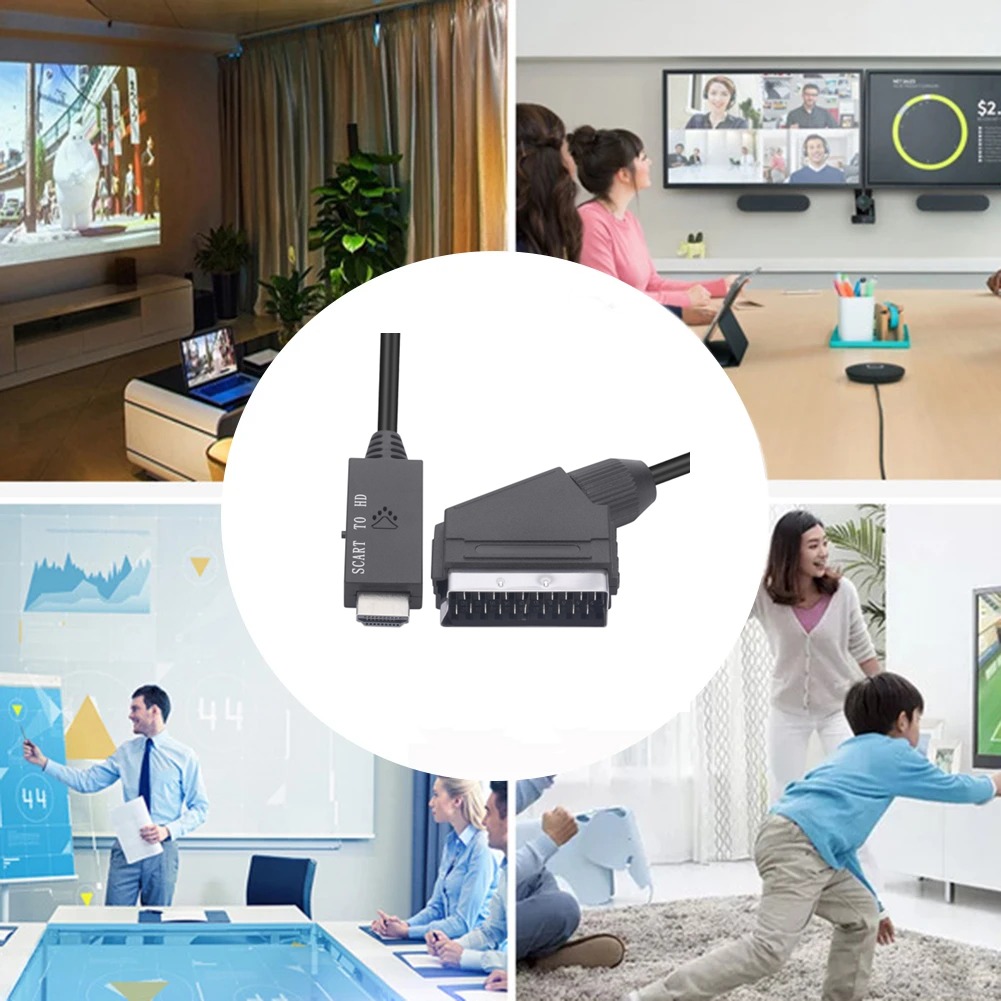 Adaptateur péritel HDMI commutable en 720p ou 1080p Adaptateur péritel HDMI commutable en 720p ou 1080p, vue arriere