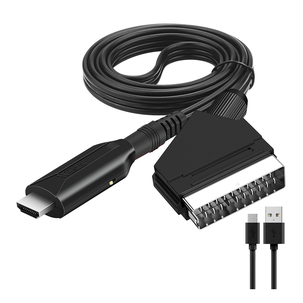 Adaptateur péritel HDMI en câble d'un mètre, sortie HD Adaptateur péritel HDMI en câble d'un mètre, sortie HD, vue principale