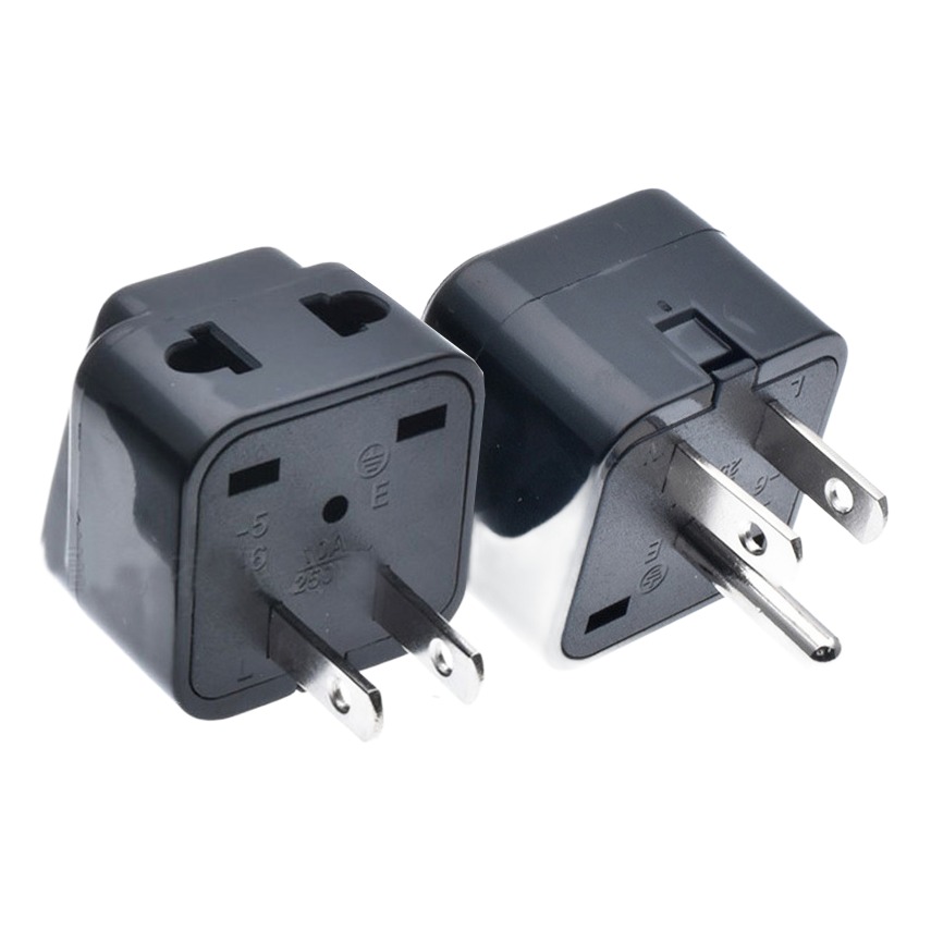 Adaptateur prise américaine type B à entrée universelle, avec terre Adaptateur prise américaine type B à entrée universelle, avec terre, vue principale