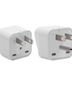 Adaptateur prise américaine type B à entrée universelle, avec terre, detail