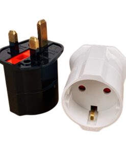 EU to UK Adapter for a European Two-Pin Plug, Compact