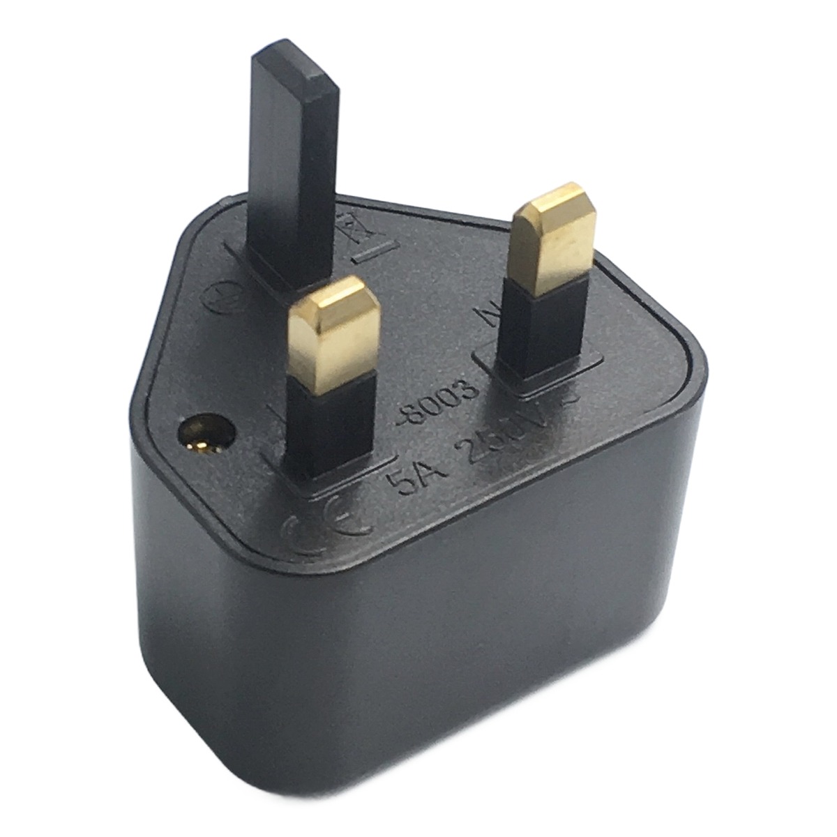 Adaptateur prise anglaise universel avec entrée standard Adaptateur prise anglaise universel avec entrée standard, vue de face