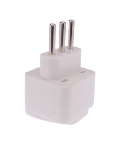 Adaptateur prise italie type L à trois broches, entrée universelle, vue arriere