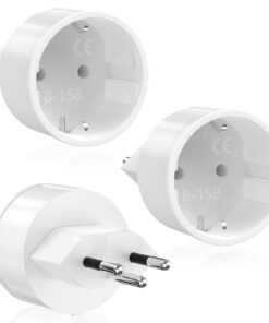 Adaptateur prise suisse pour fiche Schuko avec terre, lot de trois, vue principale