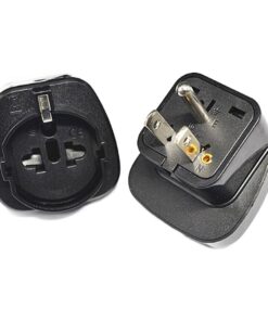 Adaptateur prise USA type B avec terre, entrée européenne et universelle, detail
