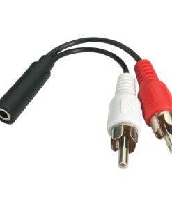 Adaptateur RCA jack, câble Y de 10 cm vers deux RCA femelles, vue principale