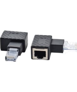 Adaptateur RJ45 coudé à 90 degrés, mâle vers femelle, vue principale